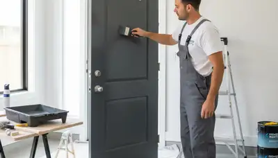 Professional door painting and refinishing in Orlando, FL by expert house painters for lasting curb appeal