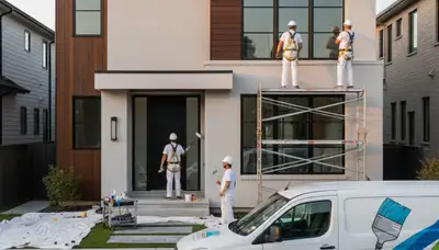 Professional exterior house painters applying weather-resistant paint in Orlando, FL