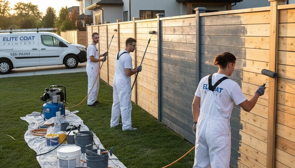 Professional fence painting in Orlando FL with durable, weather-resistant finish