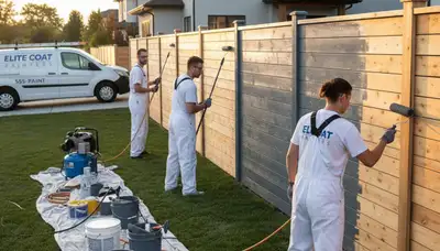 Professional fence painting in Orlando FL with durable, weather-resistant finish