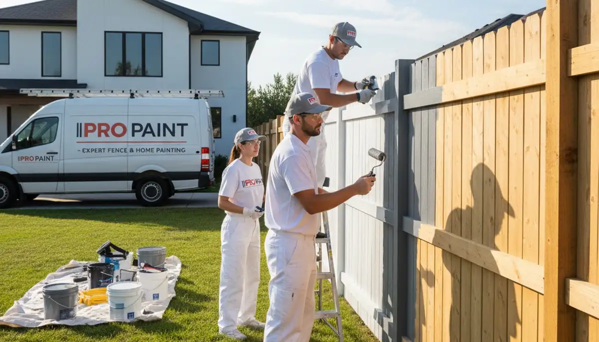 Professional fence painting in Orlando FL with durable, weather-resistant exterior finish
