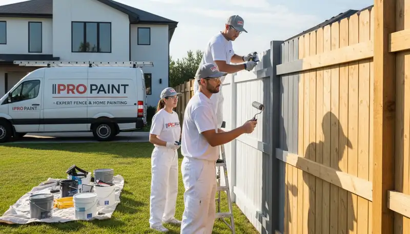 Professional fence painting in Orlando FL with durable, weather-resistant exterior finish