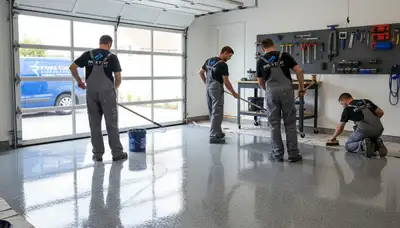 Professional epoxy garage floor coating by expert painters in Orlando, FL