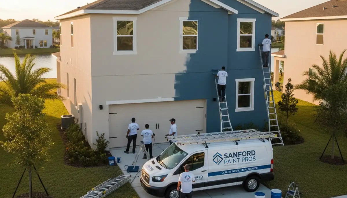 Professional house painters in Orlando, FL providing exterior and interior painting services