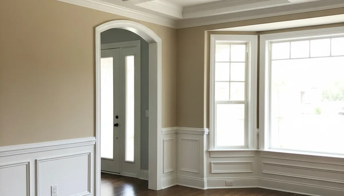 Professional interior trim painting with clean lines and detail in an Orlando, FL home