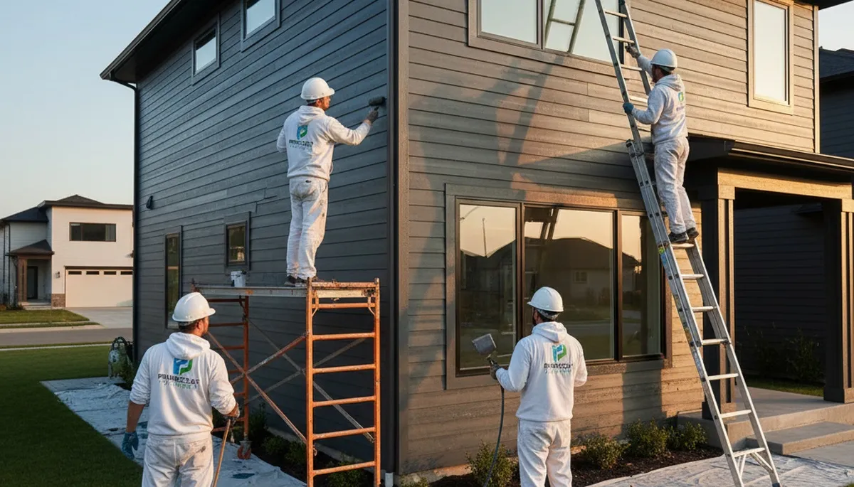 Professional siding painting on Orlando FL home exterior by expert house painters