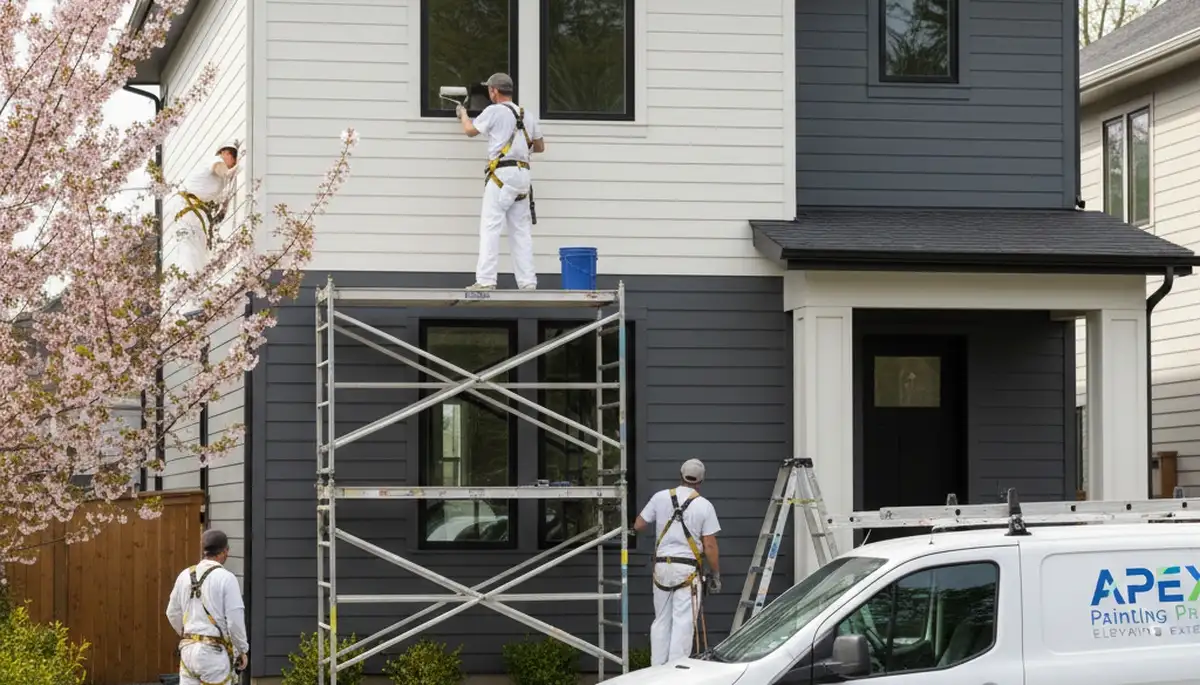 Professional siding painting on Orlando FL home exterior by expert house painters